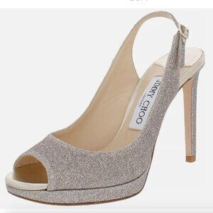 Jimmy Choo Nova Heels Gold Glitter